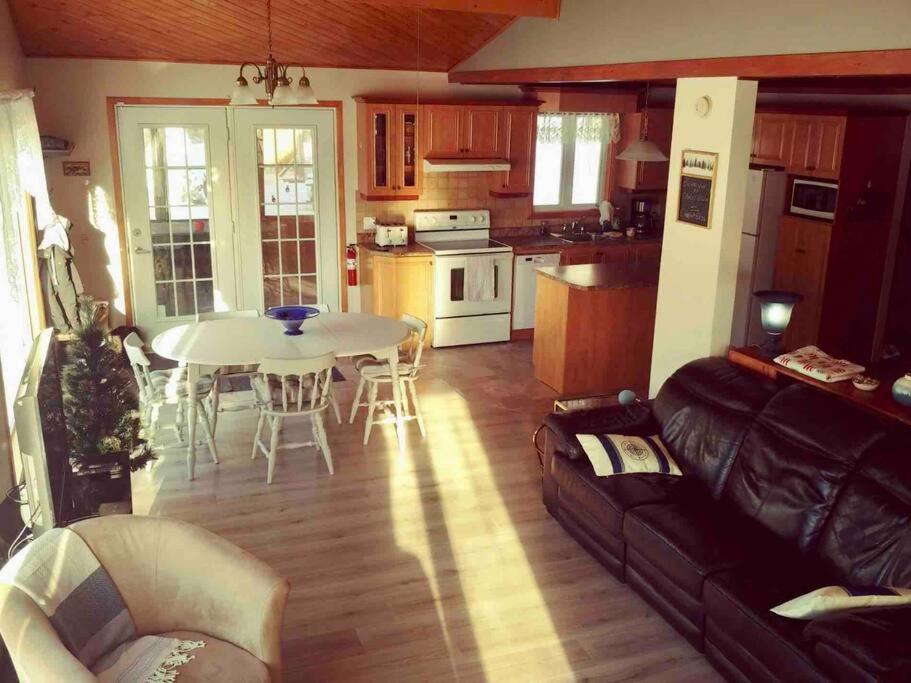 Le Chalet Bleu, Aux Pieds Des Monts-Valin Saint-David-de-Falardeau Exterior photo