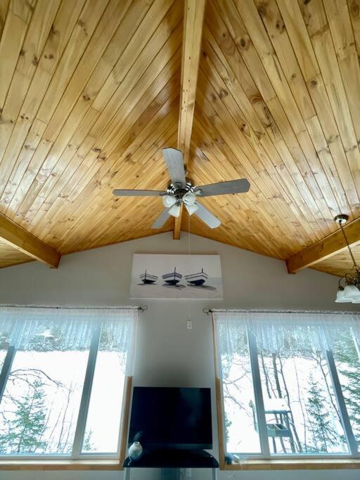 Le Chalet Bleu, Aux Pieds Des Monts-Valin Saint-David-de-Falardeau Exterior photo