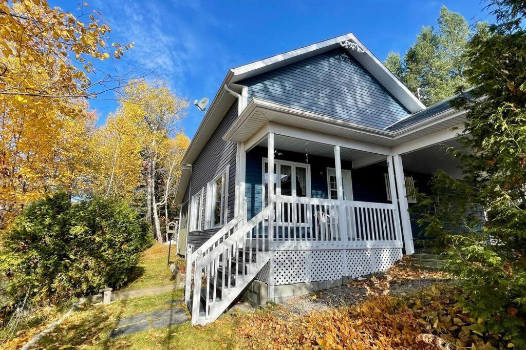 Le Chalet Bleu, Aux Pieds Des Monts-Valin Saint-David-de-Falardeau Exterior photo