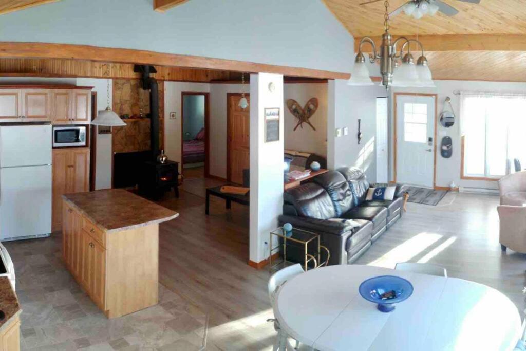 Le Chalet Bleu, Aux Pieds Des Monts-Valin Saint-David-de-Falardeau Exterior photo